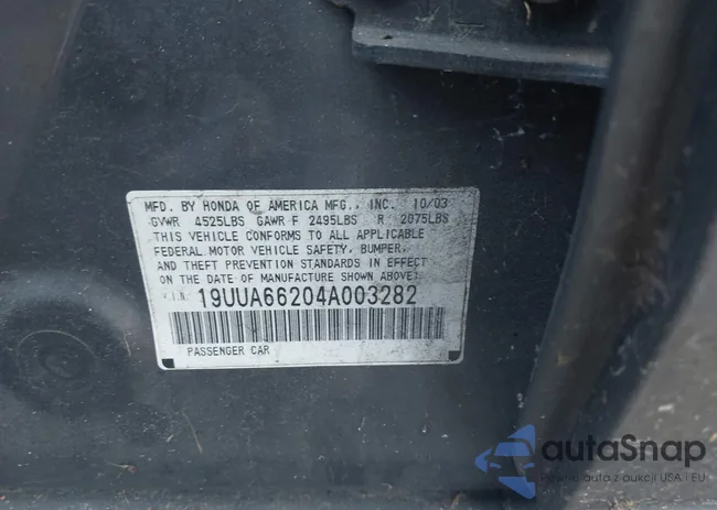 19UUA66204A003282: 42999282