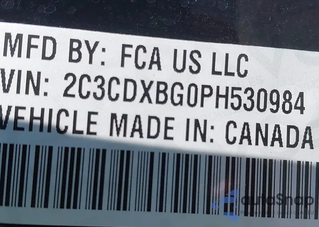 2C3CDXBG0PH530984: 42999307