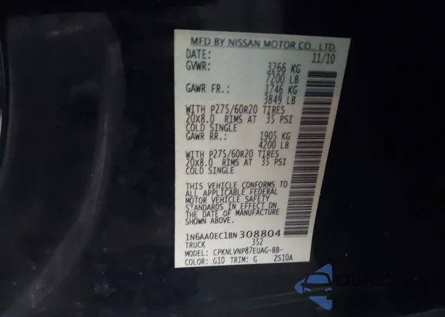 1N6AA0EC1BN308804: 42999328