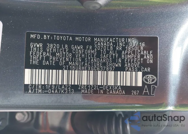 2T1BURHEXGC637897: 43000359