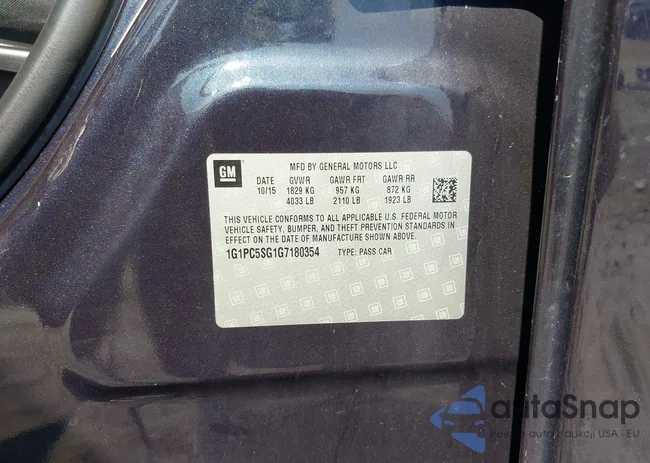 1G1PC5SG1G7180354: 43000421