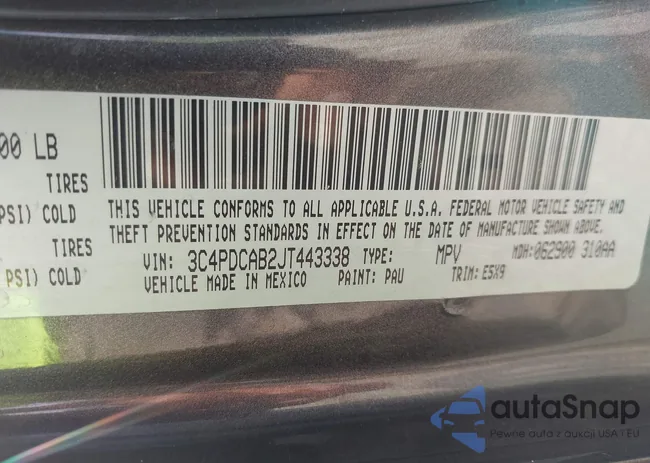 3C4PDCAB2JT443338: 43000435