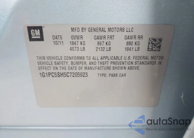 1G1PC5SH5C7205923: 43000548