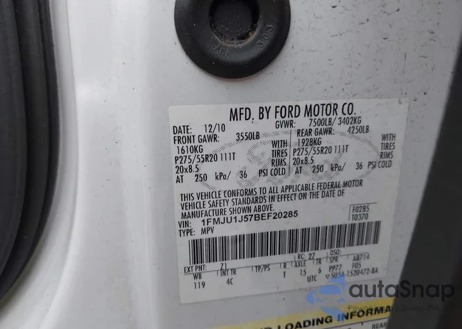 1FMJU1J57BEF20285: 43000599