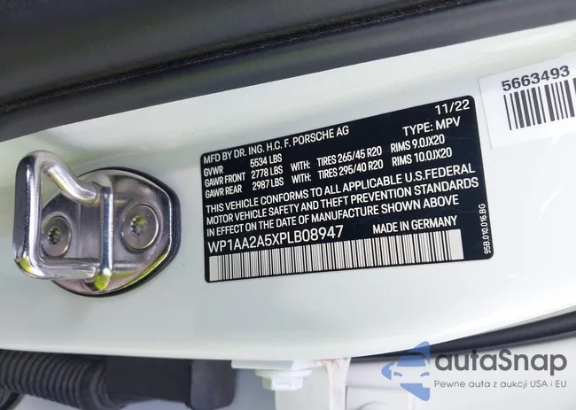 WP1AA2A5XPLB08947: 43000700