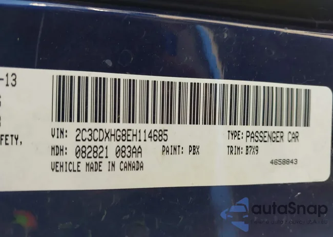 2C3CDXHG8EH114685: 43000042