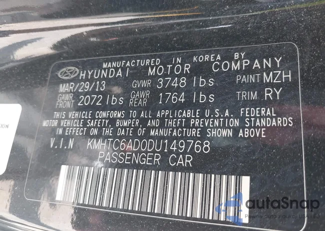 KMHTC6AD0DU149768: 43000053