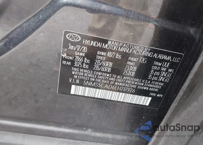 5NMS5CAD6LH217926: 43000069