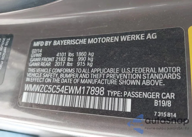 WMWZC5C54EWM17898: 43000132