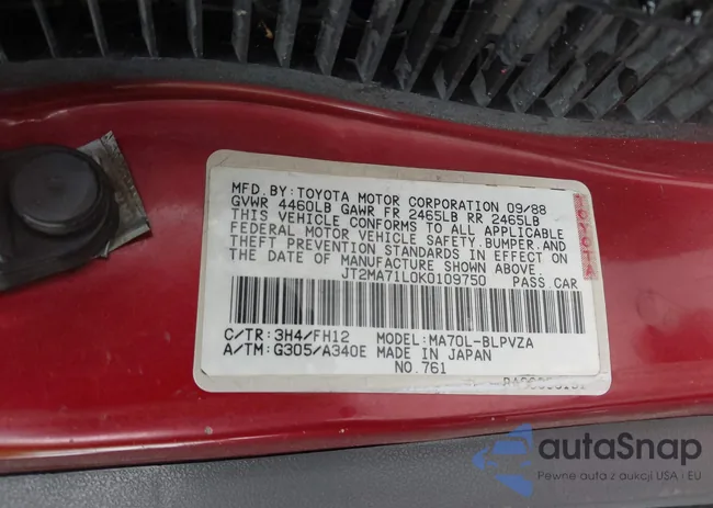 JT2MA71L0K0109750: 43000153