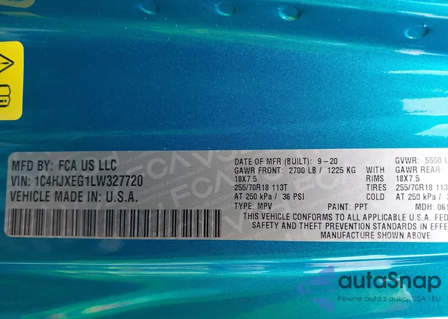 1C4HJXEG1LW327720: 43000214