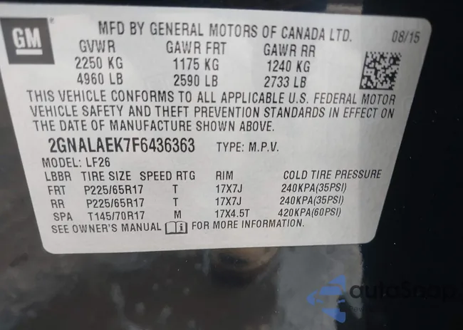 2GNALAEK7F6436363: 43001358