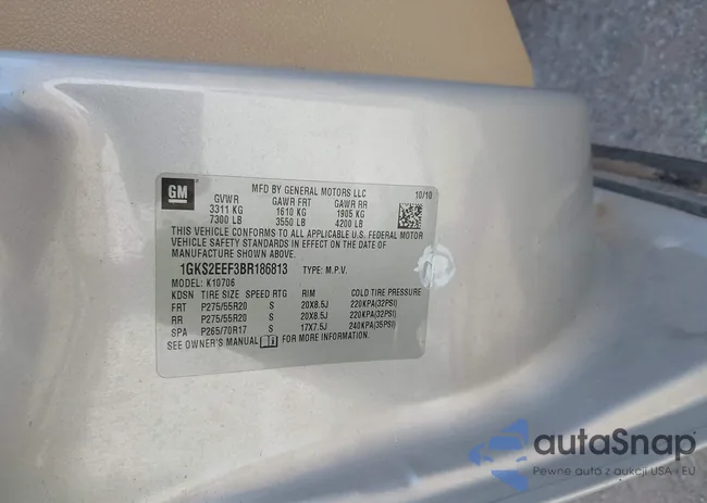 1GKS2EEF3BR186813: 43001475