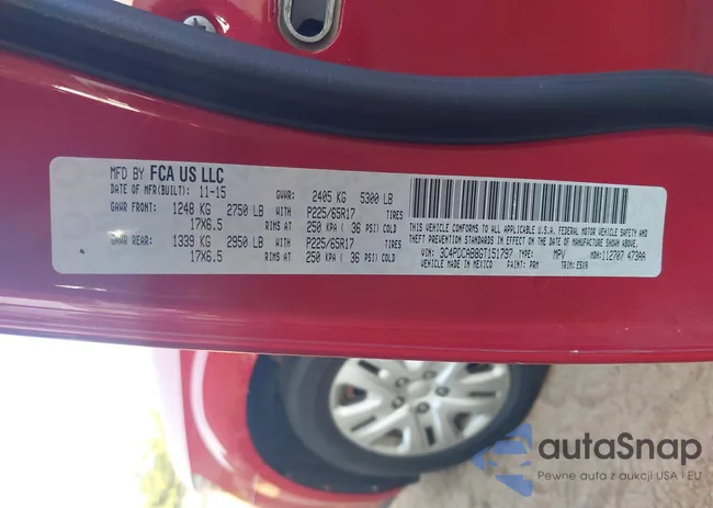 3C4PDCAB8GT151797: 43001541