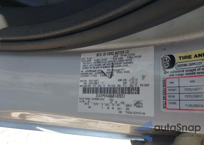 3FAHP0HA8AR142051: 43001555