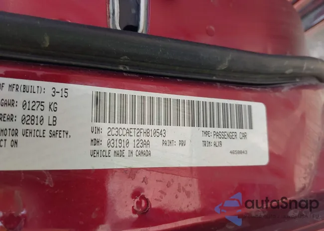 2C3CCAET2FH810543: 43001885