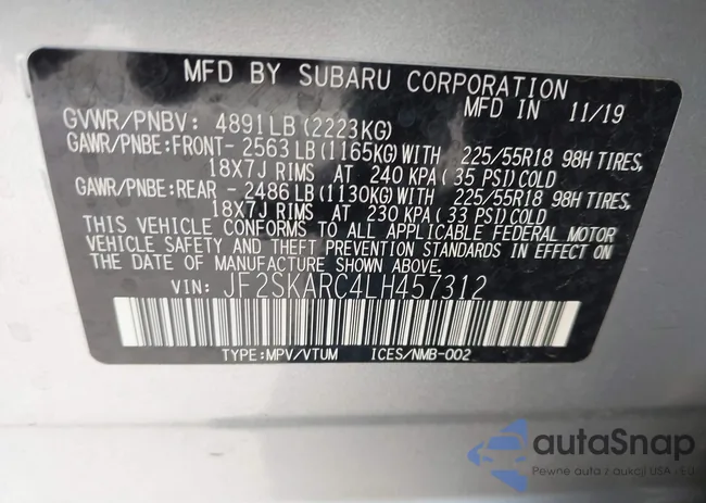 JF2SKARC4LH457312: 43000979