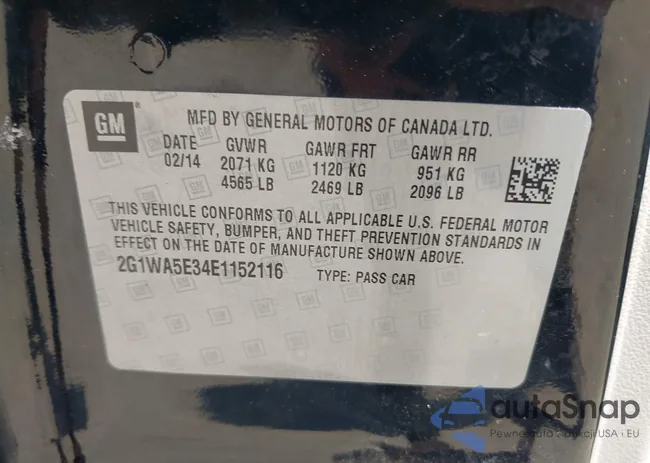 2G1WA5E34E1152116: 43000987