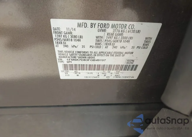 1FM5K7D83FGB49197: 43001051