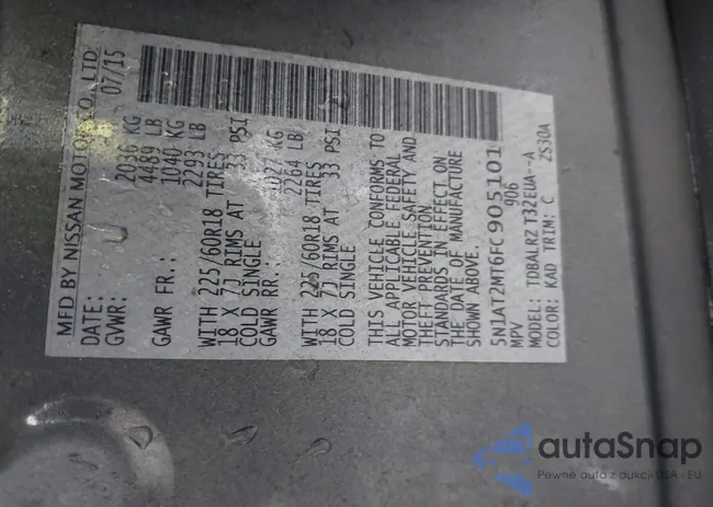 5N1AT2MT6FC905101: 43001061