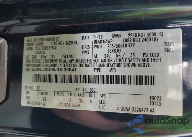 5LMCJ2D95JUL30041: 43001195