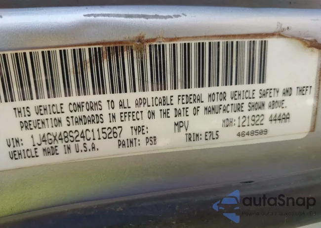 1J4GX48S24C115267: 43002453