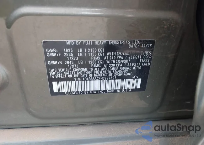 4S4BSAAC4H3297507: 43002495