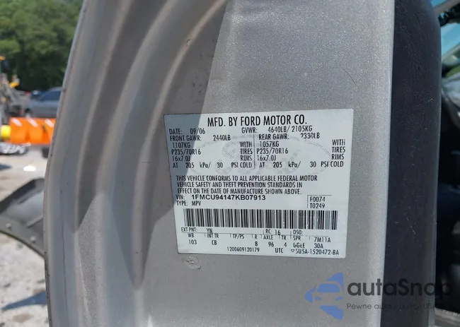 1FMCU94147KB07913: 43002496