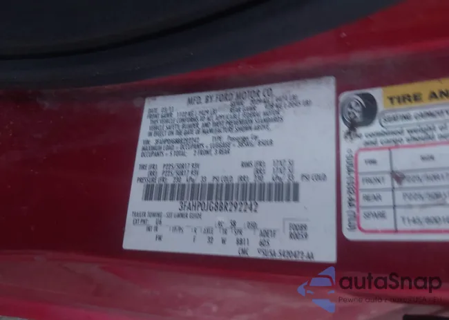 3FAHP0JG8BR292242: 43002541