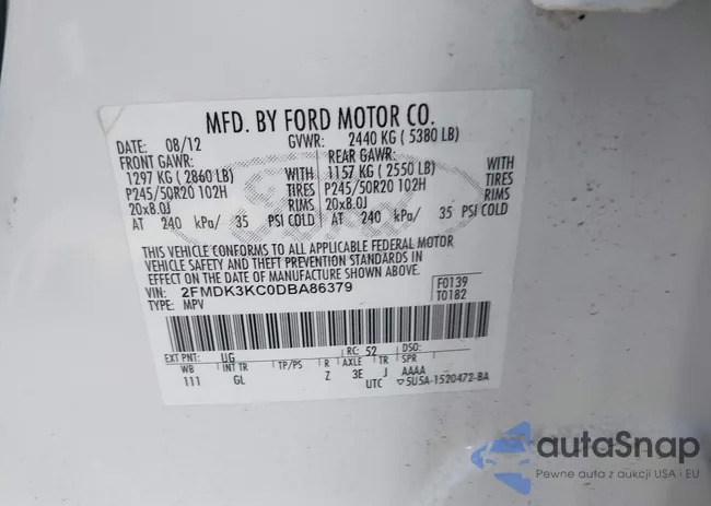 2FMDK3KC0DBA86379: 43002603