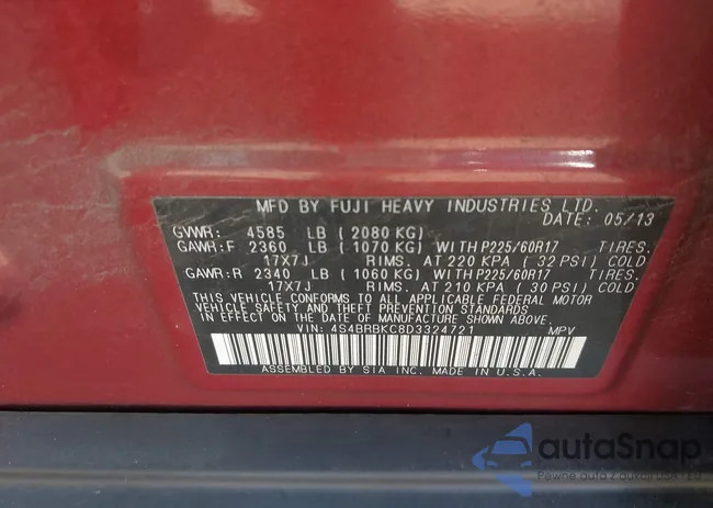 4S4BRBKC8D3324721: 43002085