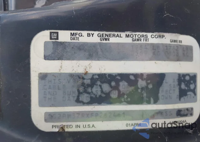 1G2PM37RXFP262461: 43002299