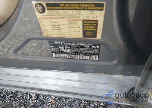 WDDNG7DB3CA466869: 43003416