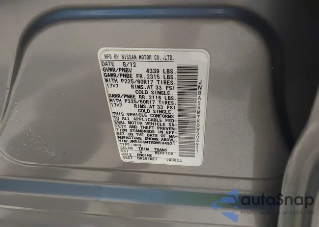 JN8AS5MTXDW504921: 43003612