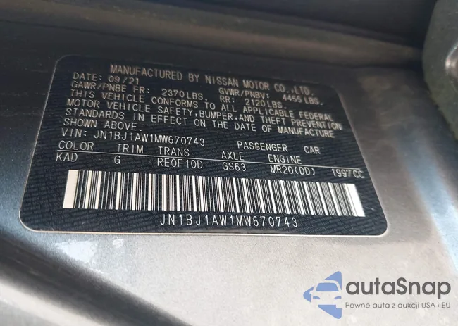 JN1BJ1AW1MW670743: 43003784