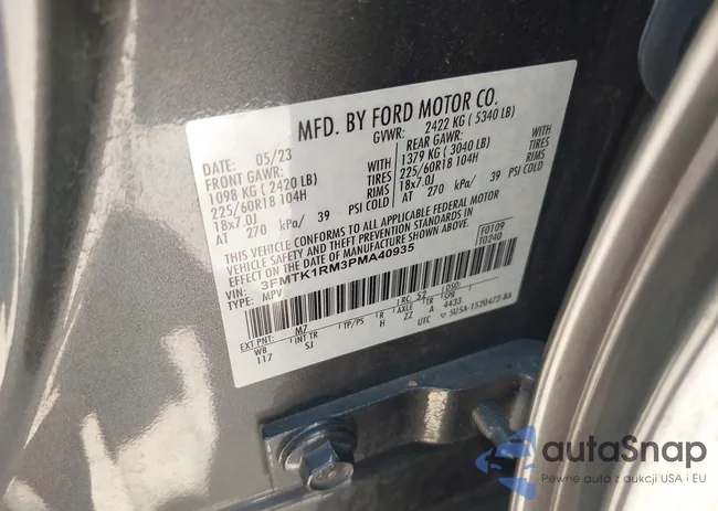 3FMTK1RM3PMA40935: 43002991