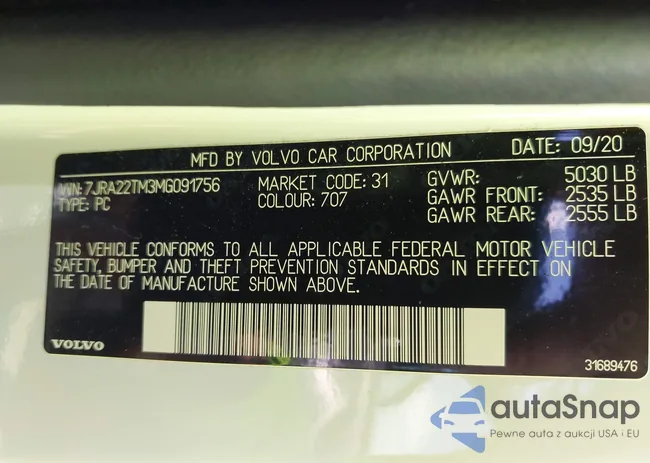 7JRA22TM3MG091756: 43003180