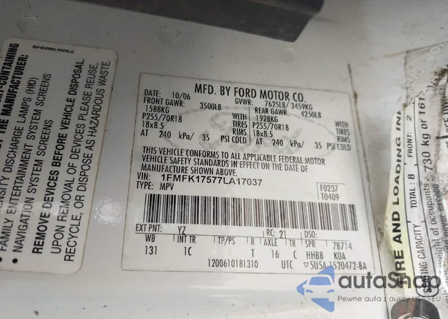 1FMFK17577LA17037: 43003183