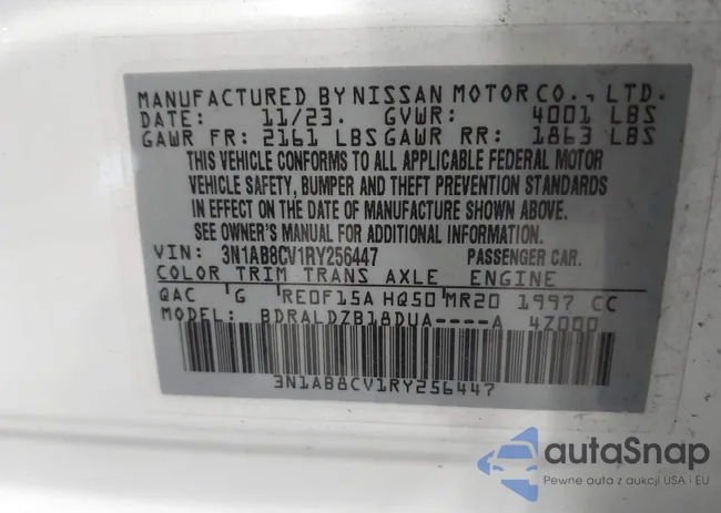 3N1AB8CV1RY256447: 43003192