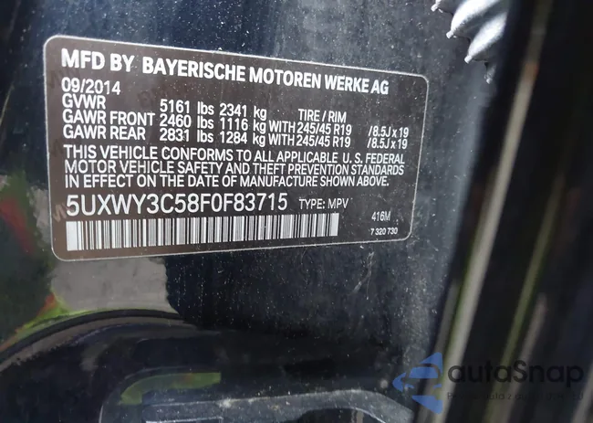 5UXWY3C58F0F83715: 43004380