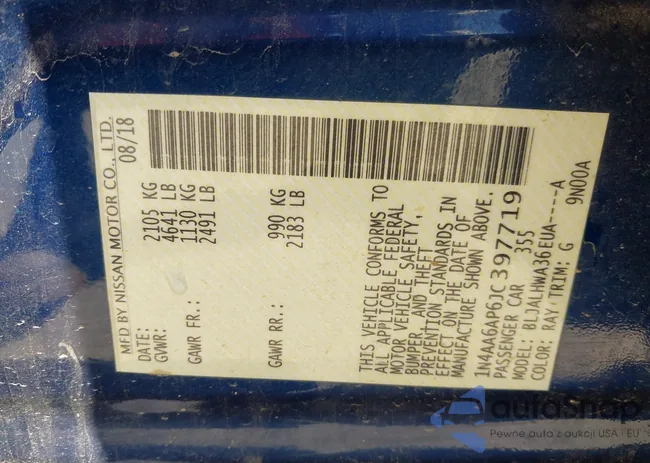 1N4AA6AP6JC397719: 43004443