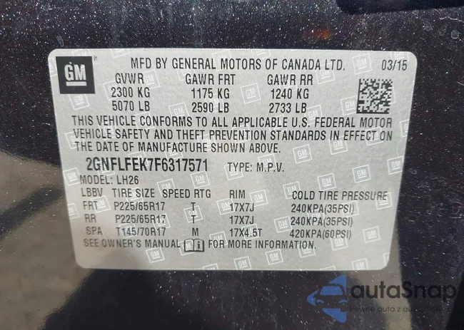 2GNFLFEK7F6317571: 43004468