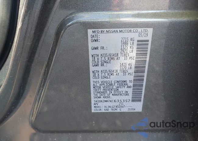 5N1DR2MM7KC635357: 43004482