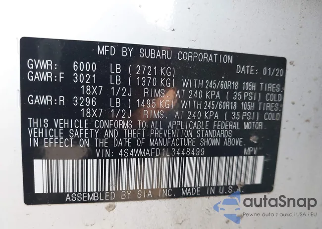 4S4WMAFD1L3448499: 43004522