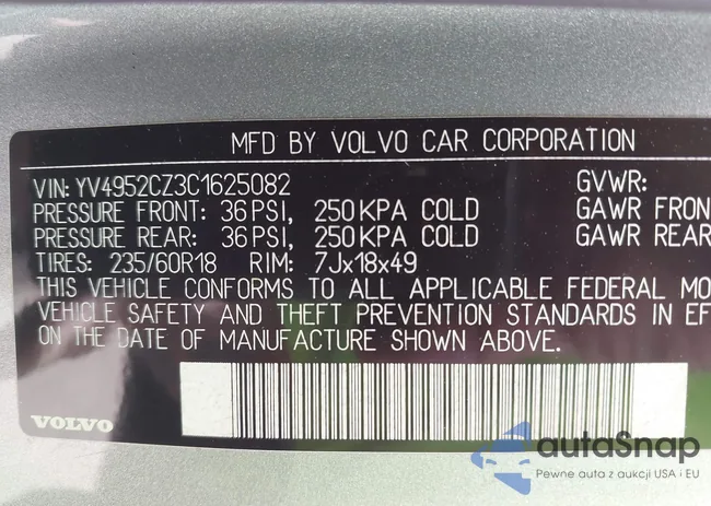 YV4952CZ3C1625082: 43004696