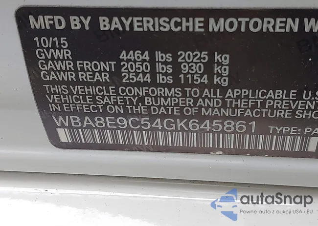 WBA8E9C54GK645861: 43004828