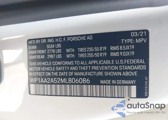 WP1AA2A52MLB06086: 43003912