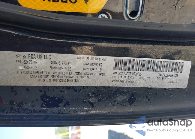 2C3CDXCT8HH528705: 43003950