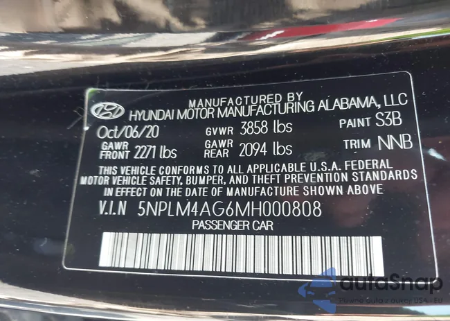 5NPLM4AG6MH000808: 43003960