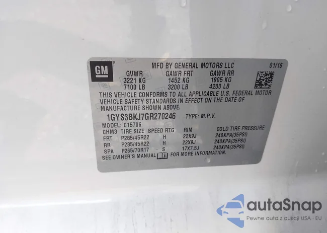 1GYS3BKJ7GR270246: 43004013